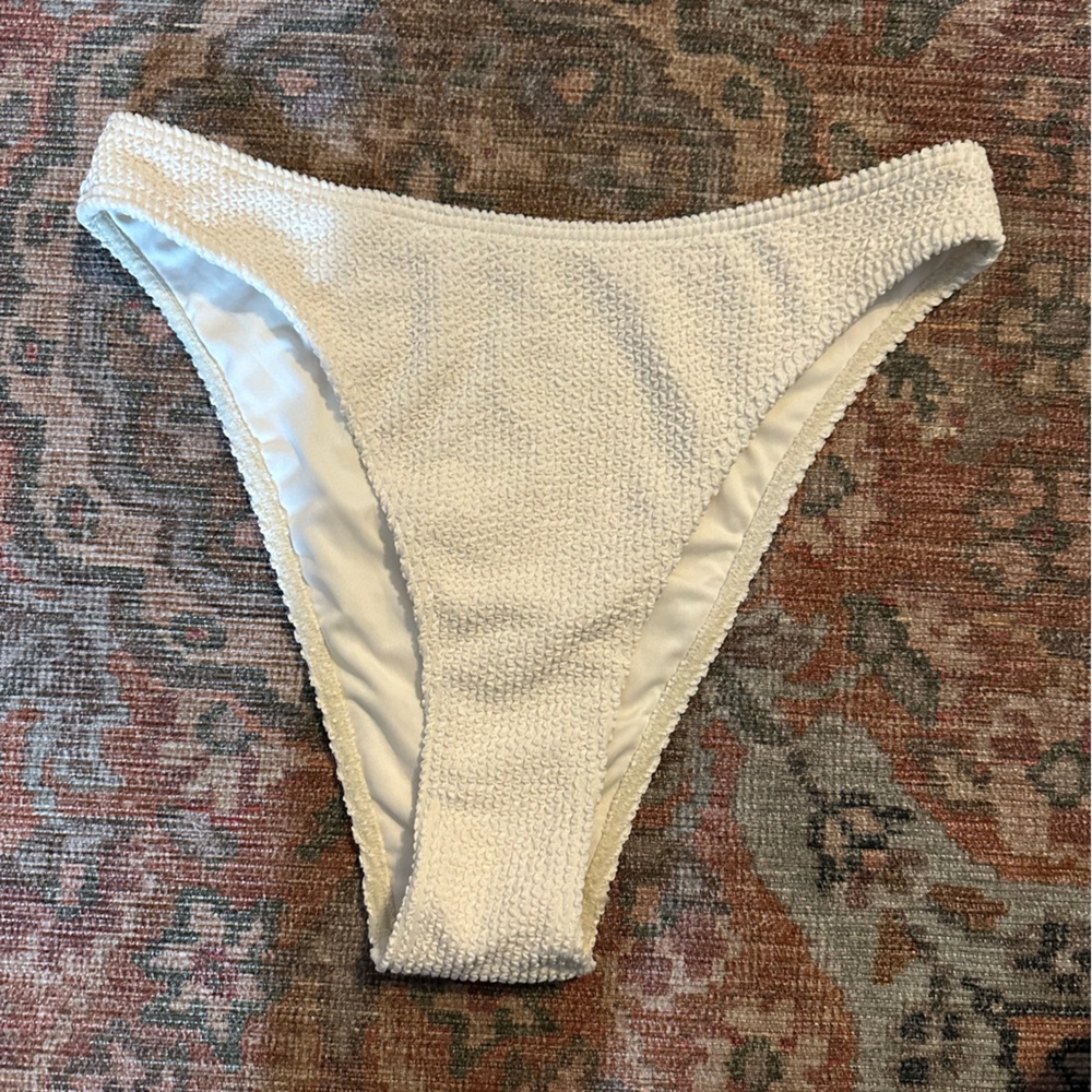 Billabong Cream Textured Bikini Bottom